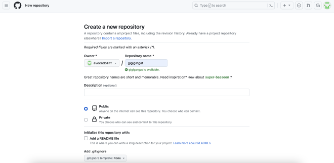 Create a new repository on GitHub